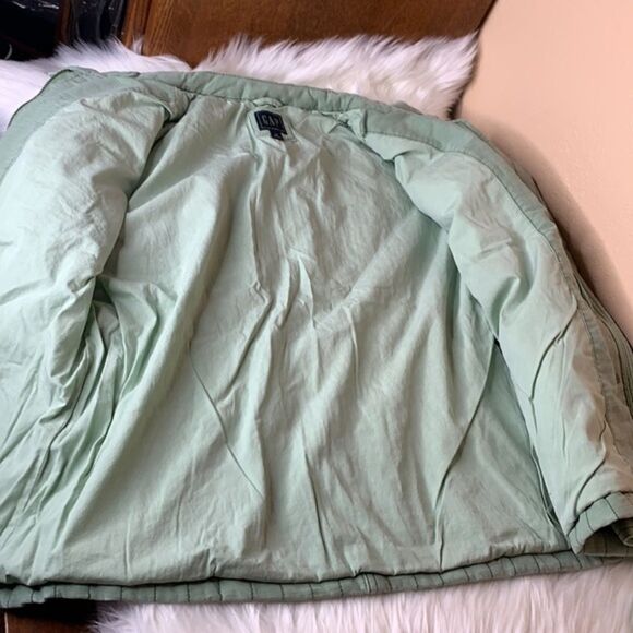 GAP Quilted Utility Belted Jacket In Green Dollar Size Medium - Picture 11 of 14
